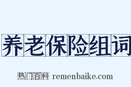 养老保险组词是什么意思的图片